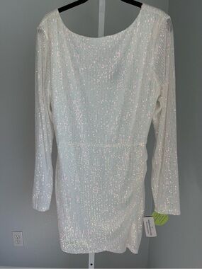 Windsor White Sequined Dress Size 15 NWT